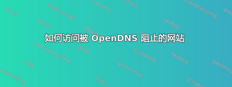 如何访问被 OpenDNS 阻止的网站