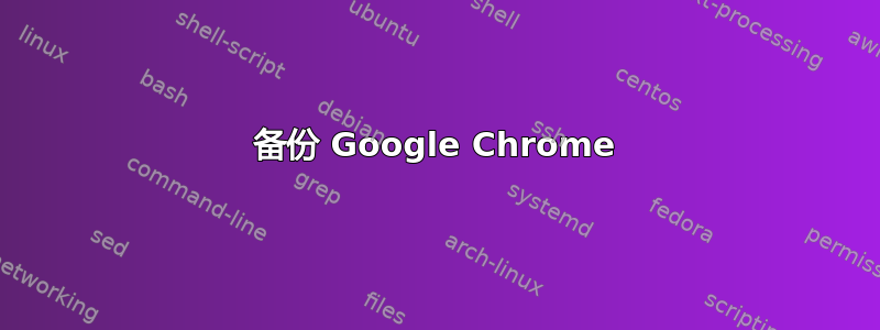 备份 Google Chrome