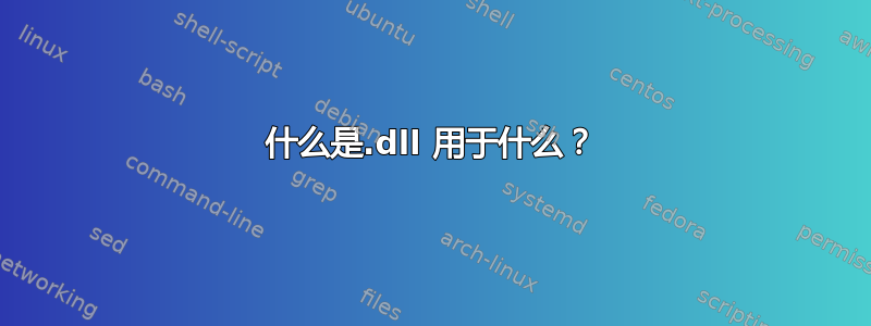 什么是.dll 用于什么？