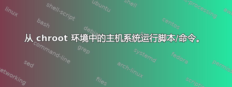 从 chroot 环境中的主机系统运行脚本/命令。