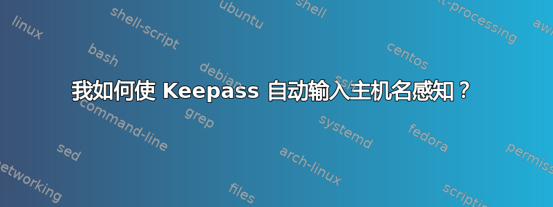 我如何使 Keepass 自动输入主机名感知？