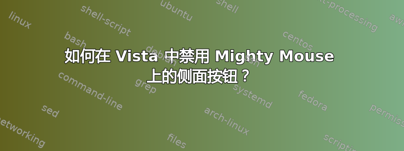 如何在 Vista 中禁用 Mighty Mouse 上的侧面按钮？