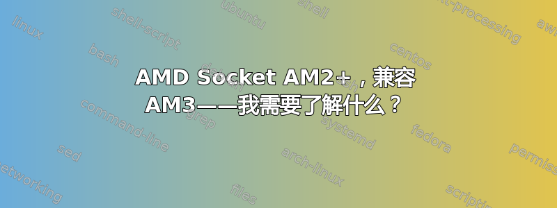 AMD Socket AM2+，兼容 AM3——我需要了解什么？