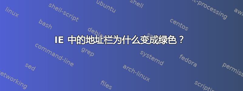 IE 中的地址栏为什么变成绿色？