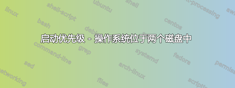 启动优先级 - 操作系统位于两个磁盘中