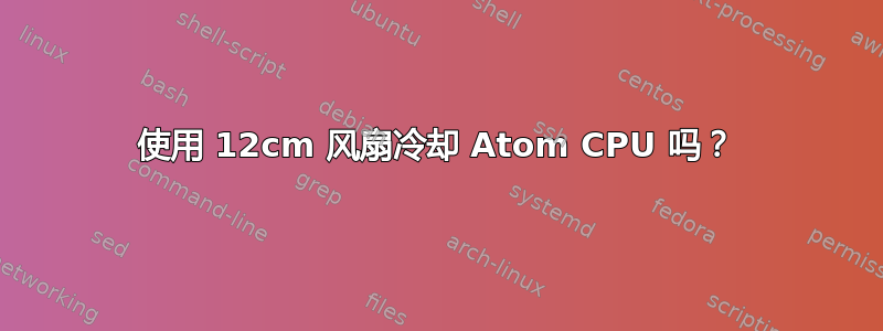 使用 12cm 风扇冷却 Atom CPU 吗？