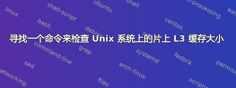 寻找一个命令来检查 Unix 系统上的片上 L3 缓存大小