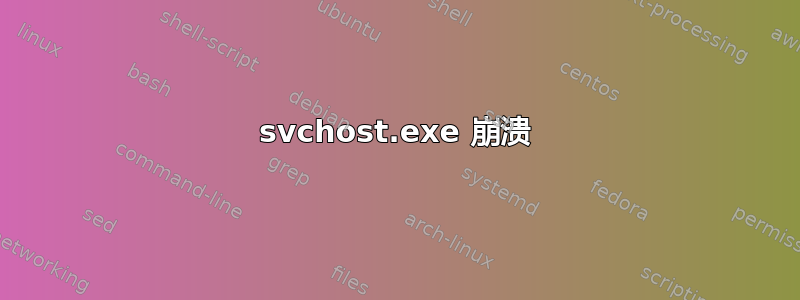 svchost.exe 崩溃