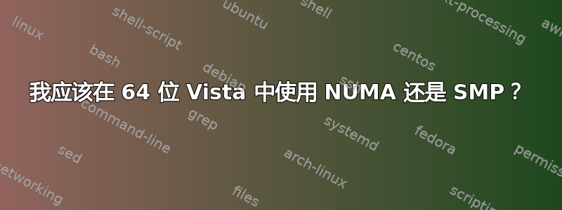 我应该在 64 位 Vista 中使用 NUMA 还是 SMP？