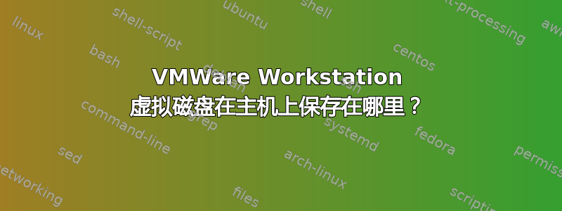 VMWare Workstation 虚拟磁盘在主机上保存在哪里？