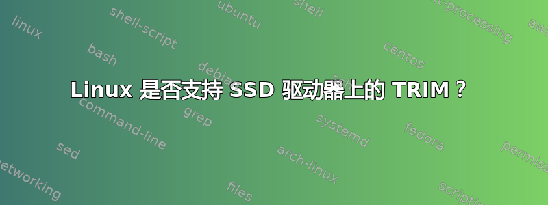 Linux 是否支持 SSD 驱动器上的 TRIM？