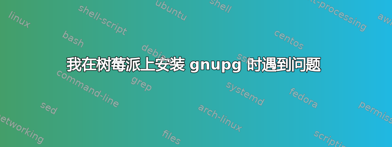 我在树莓派上安装 gnupg 时遇到问题