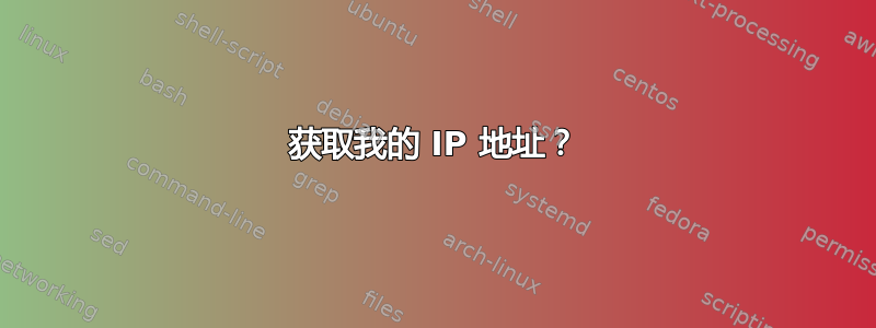 获取我的 IP 地址？