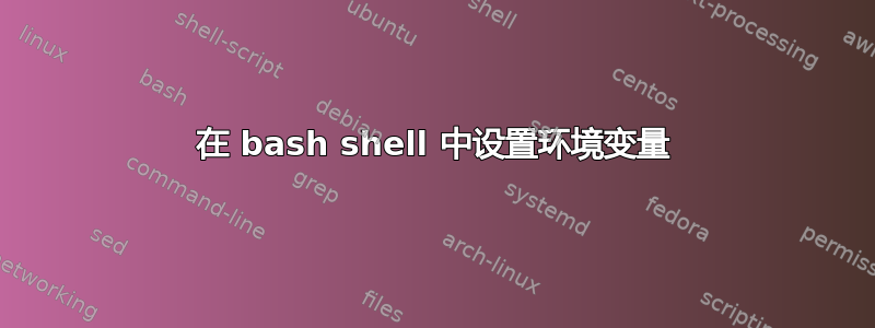 在 bash shell 中设置环境变量