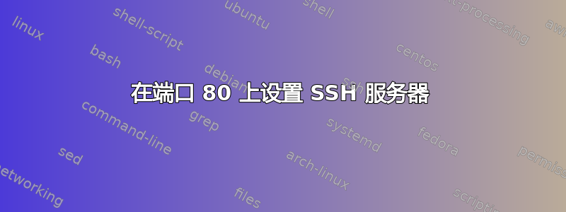 在端口 80 上设置 SSH 服务器