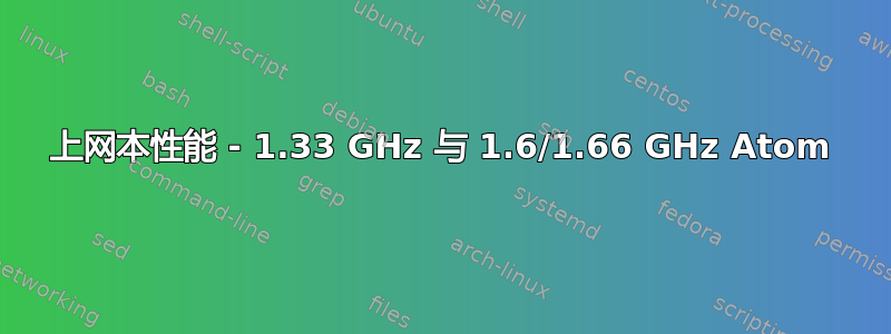 上网本性能 - 1.33 GHz 与 1.6/1.66 GHz Atom