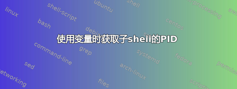 使用变量时获取子shell的PID