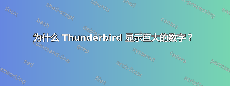 为什么 Thunderbird 显示巨大的数字？