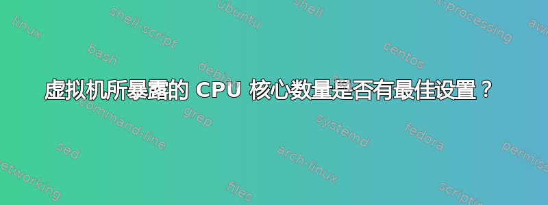 虚拟机所暴露的 CPU 核心数量是否有最佳设置？