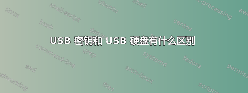 USB 密钥和 USB 硬盘有什么区别