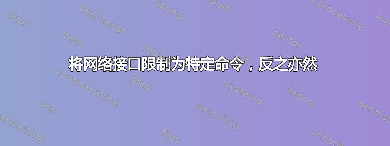 将网络接口限制为特定命令，反之亦然