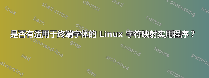 是否有适用于终端字体的 Linux 字符映射实用程序？