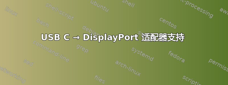 USB C → DisplayPort 适配器支持