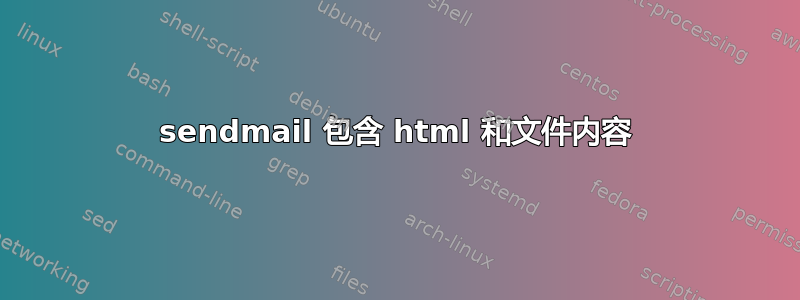 sendmail 包含 html 和文件内容