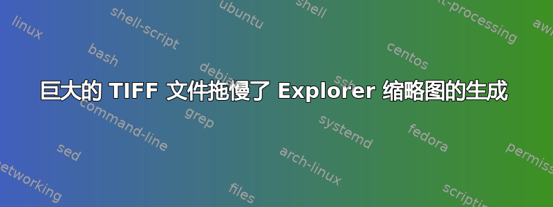 巨大的 TIFF 文件拖慢了 Explorer 缩略图的生成