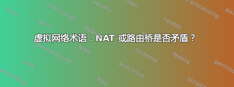 虚拟网络术语：NAT 或路由桥是否矛盾？