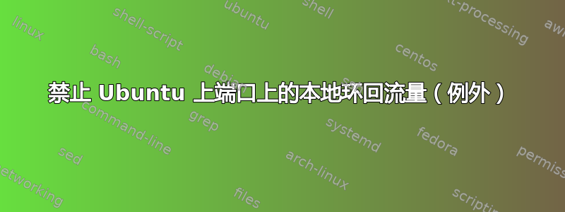 禁止 Ubuntu 上端口上的本地环回流量（例外）