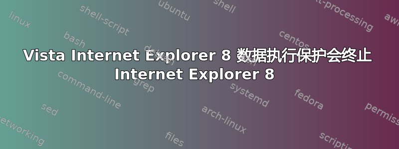 Vista Internet Explorer 8 数据执行保护会终止 Internet Explorer 8 