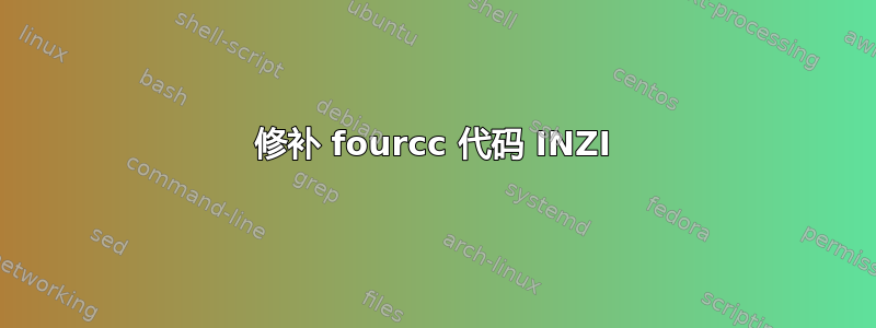 修补 fourcc 代码 INZI