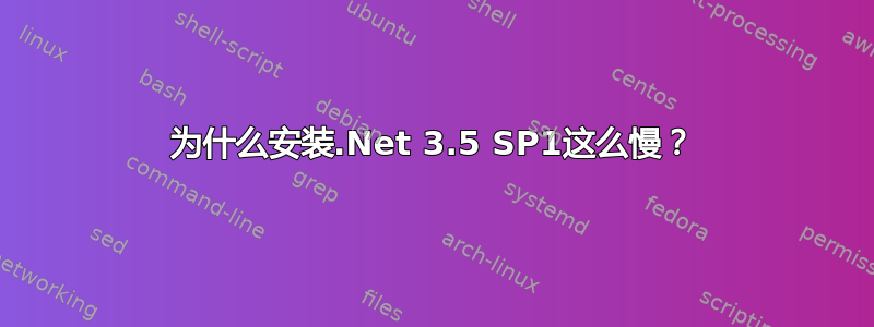 为什么安装.Net 3.5 SP1这么慢？