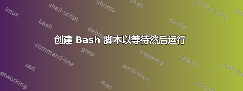 创建 Bash 脚本以等待然后运行