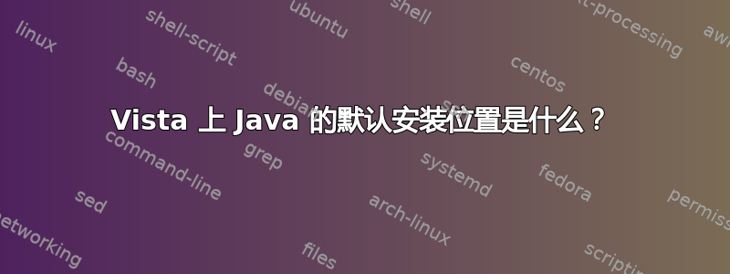 Vista 上 Java 的默认安装位置是什么？