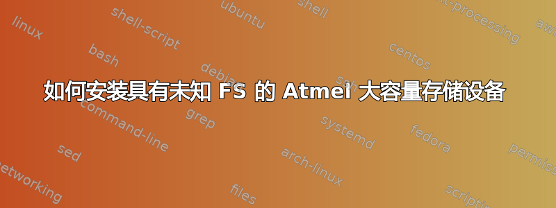 如何安装具有未知 FS 的 Atmel 大容量存储设备