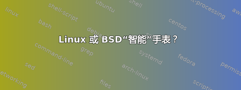 Linux 或 BSD“智能”手表？