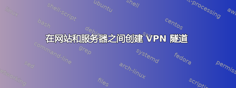 在网站和服务器之间创建 VPN 隧道