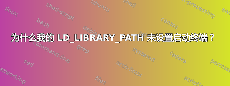 为什么我的 LD_LIBRARY_PATH 未设置启动终端？