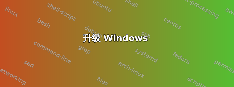 升级 Windows