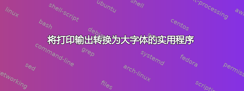 将打印输出转换为大字体的实用程序