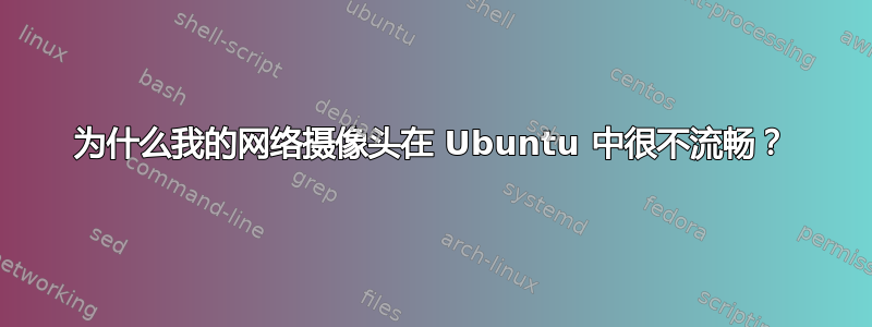 为什么我的网络摄像头在 Ubuntu 中很不流畅？