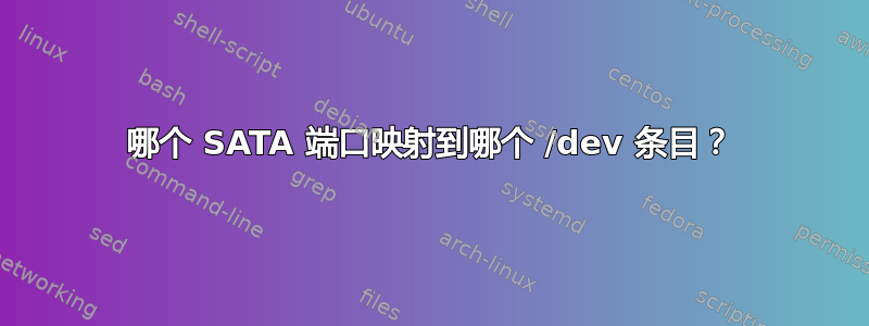 哪个 SATA 端口映射到哪个 /dev 条目？