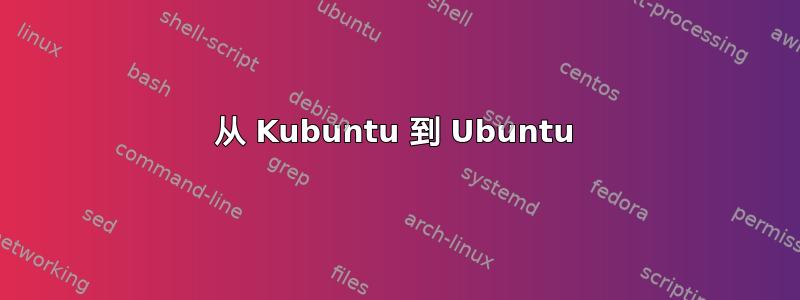 从 Kubuntu 到 Ubuntu