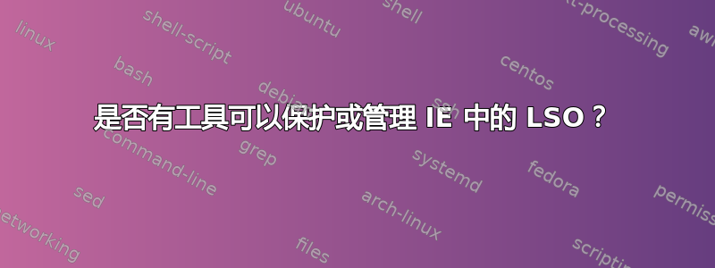 是否有工具可以保护或管理 IE 中的 LSO？