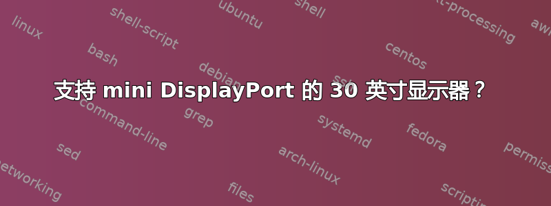 支持 mini DisplayPort 的 30 英寸显示器？