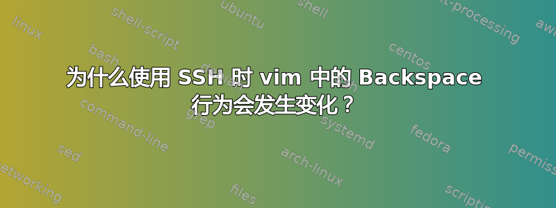 为什么使用 SSH 时 vim 中的 Backspace 行为会发生变化？