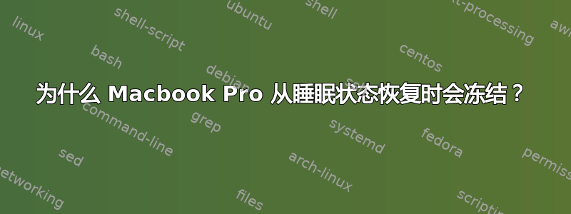 为什么 Macbook Pro 从睡眠状态恢复时会冻结？