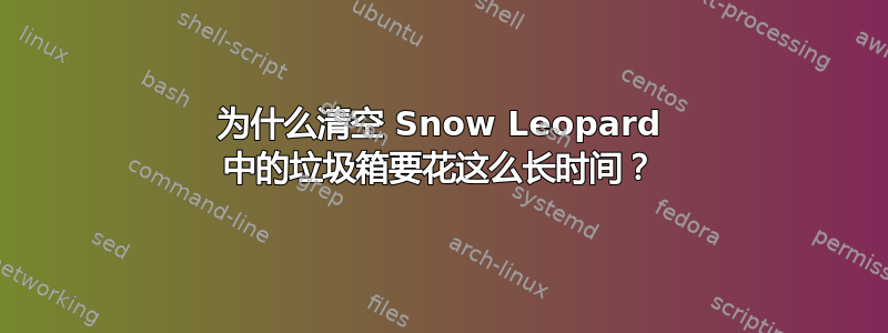 为什么清空 Snow Leopard 中的垃圾箱要花这么长时间？